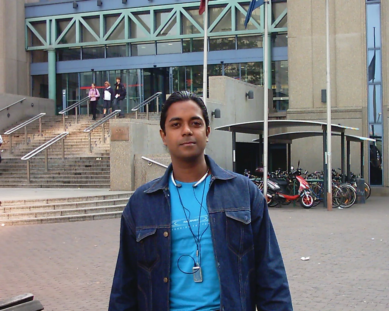 Dholi Baba in a denim jacket during his travels